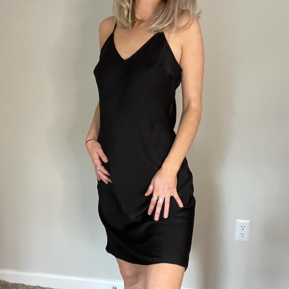 A New Day slip midi dress black